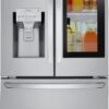 LG - 26 Cu. Ft. French Door-in-Door Smart Refrigerator with Dual Ice Maker and InstaView - Stainless steel
