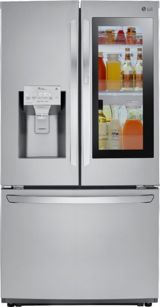 LG - 26 Cu. Ft. French Door-in-Door Smart Refrigerator with Dual Ice Maker and InstaView - Stainless steel