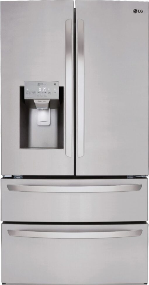 LG - 27.8 Cu. Ft. 4-Door French Door Smart Refrigerator with Smart Cooling System - Stainless steel