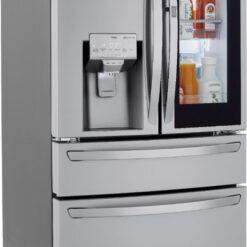 LG - 22.5 Cu. Ft. 4-Door French Door Counter-Depth Refrigerator with InstaView Door-in-Door and Craft Ice - Stainless steel