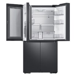 Samsung - 23 cu. ft. 4-Door Flex French Door Counter Depth Refrigerator with WiFi, Beverage Center and Dual Ice Maker - Black Stainless Steel