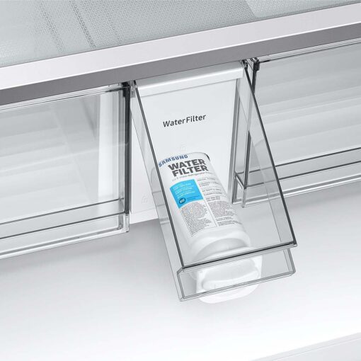 Samsung - Bespoke 23 cu. ft. Counter Depth 4-Door French Door Refrigerator with AutoFill Water Pitcher - Custom Panel Ready