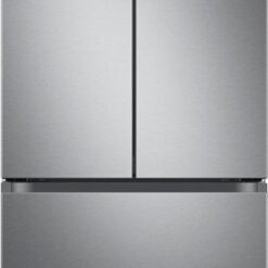 Create a stylish kitchen with the Stainless Steel Counter Depth 3-Door French Door Refrigerator from Samsung Dual Auto Ice Maker for cubed ice or Ice Bites™ that chill your drink faster Large capacity fridge with bottom freezer and SpaceMax™ technology that creates extra space without compromising energy efficiency.